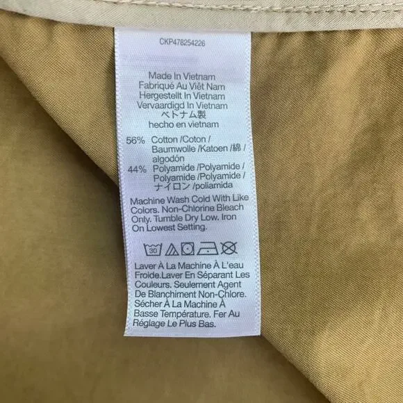 Madewell Signature Trench Coat Small Tan Belted Double Breasted Classic Jacket - Picture 7 of 8